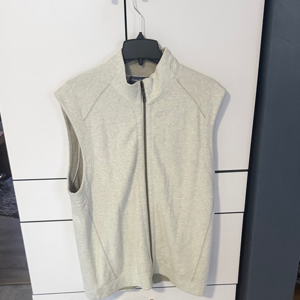Tommy Bahama Reversible Vest in Light Gray and Tan